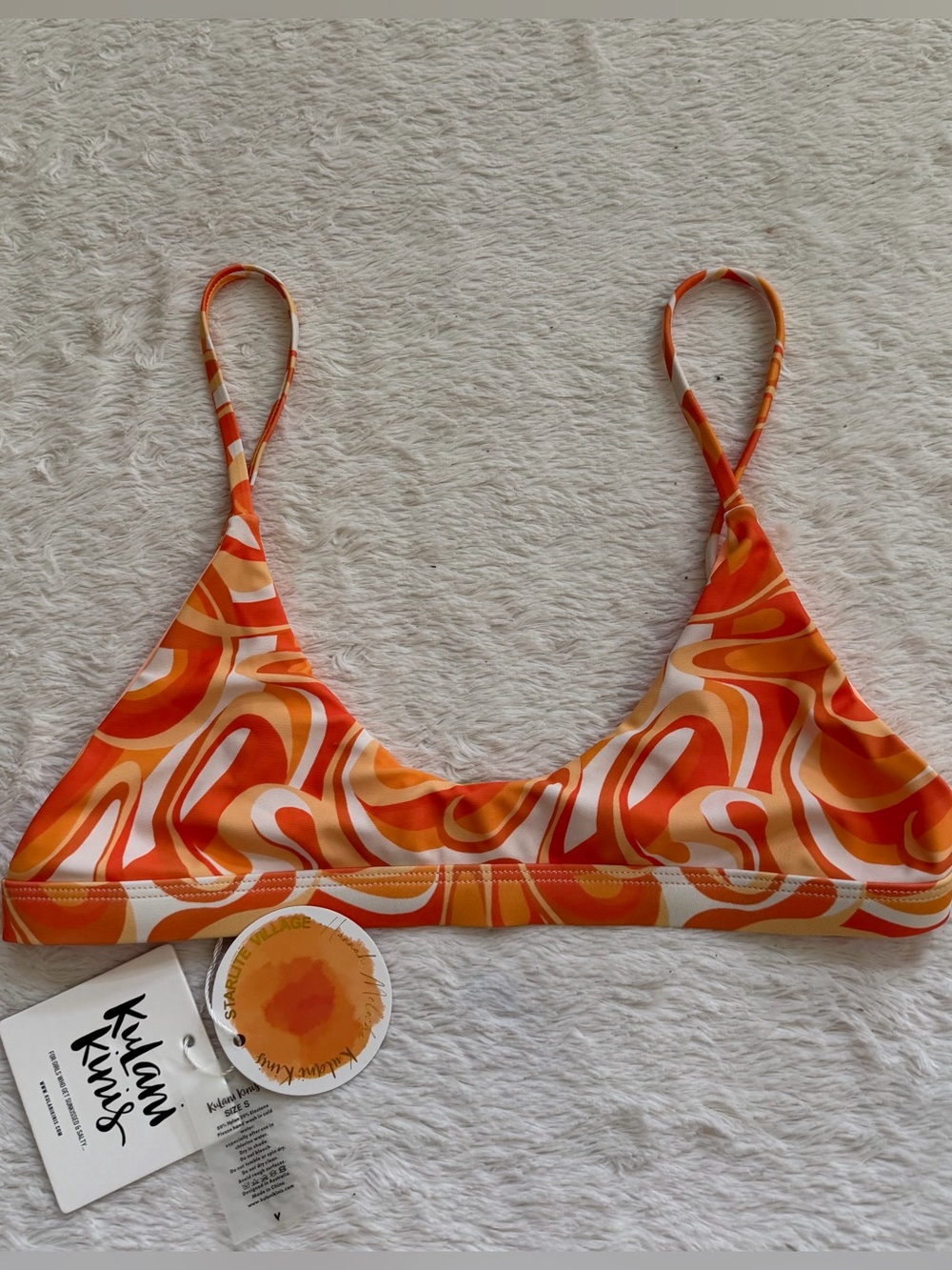 KULANI KINIS Bralette Bikini Top Lost at Sunset NWT